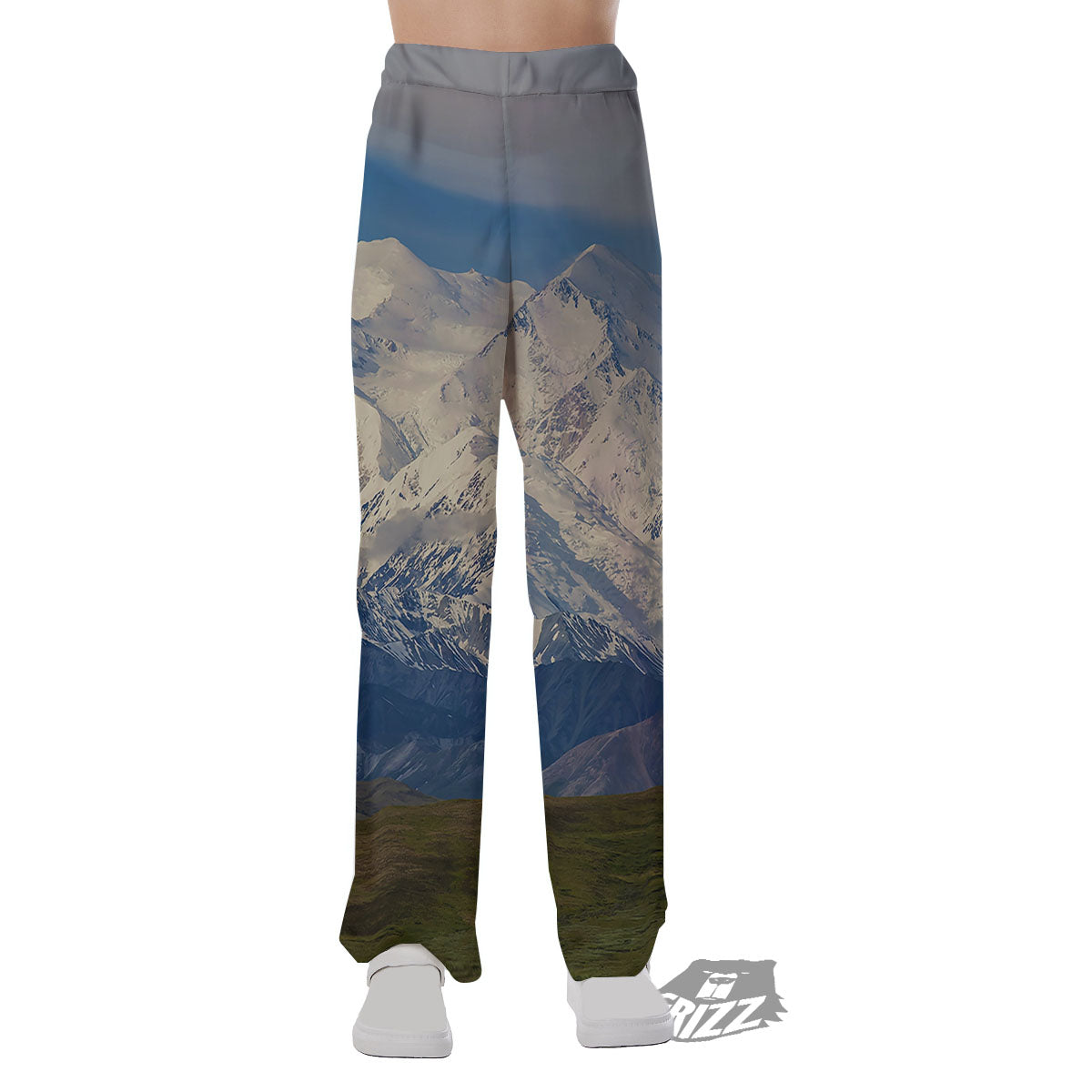 Denali Mountain Print Pajama Pants-grizzshop