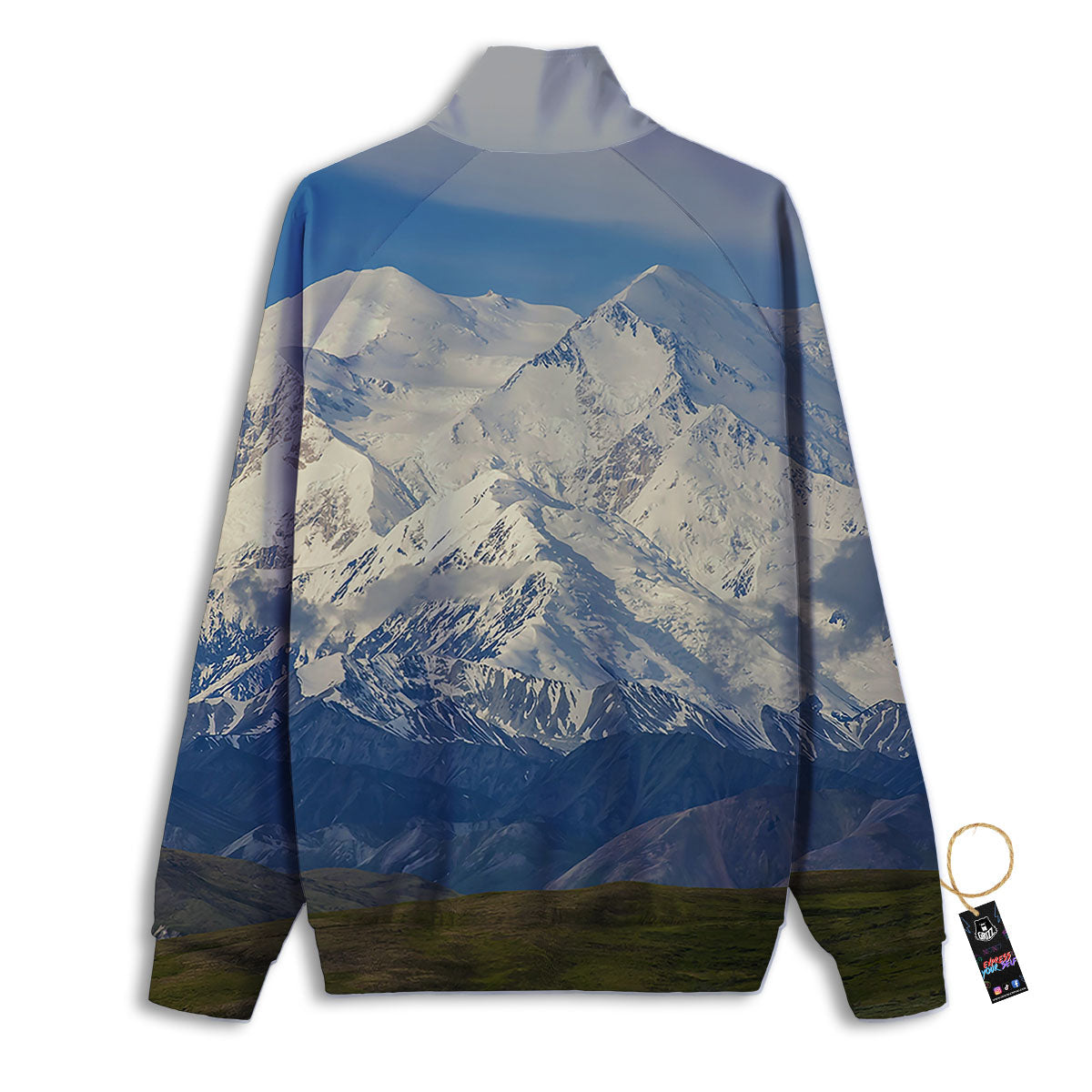 Denali Mountain Print Track Jacket-grizzshop