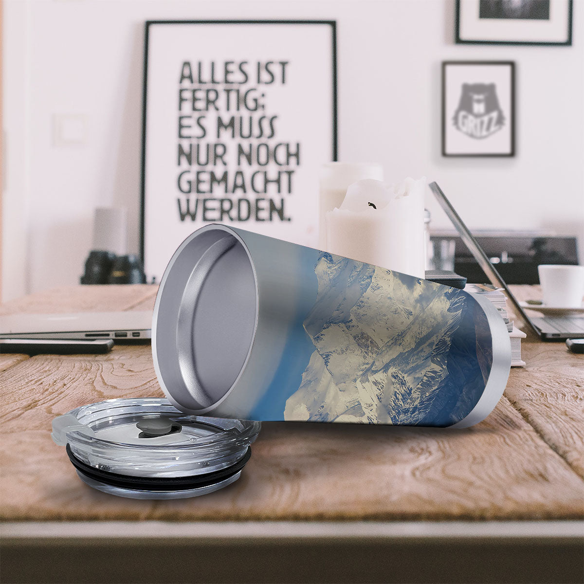 Denali Mountain Print Tumbler-grizzshop