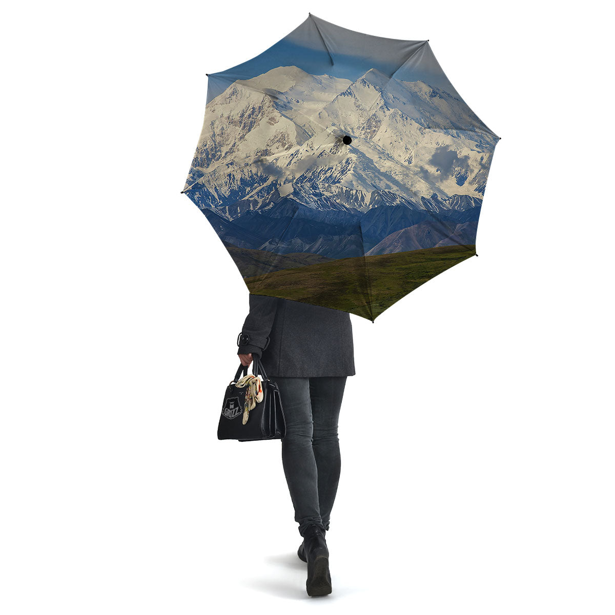 Denali Mountain Print Umbrella-grizzshop