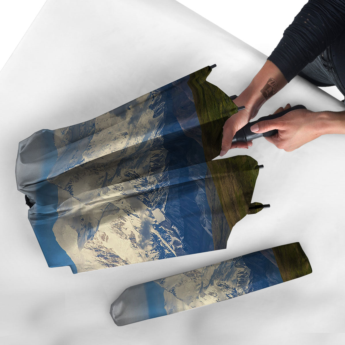 Denali Mountain Print Umbrella-grizzshop