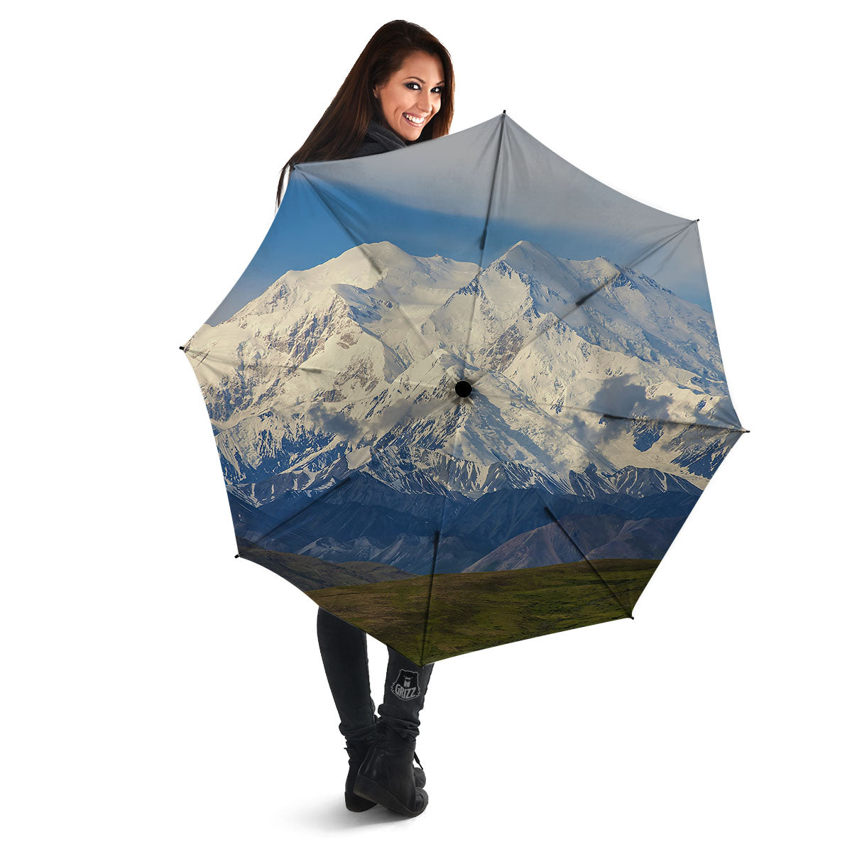 Denali Mountain Print Umbrella-grizzshop