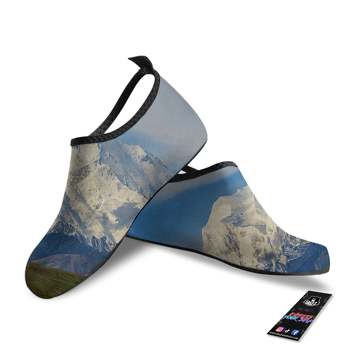 Denali Mountain Print Water Shoes-grizzshop