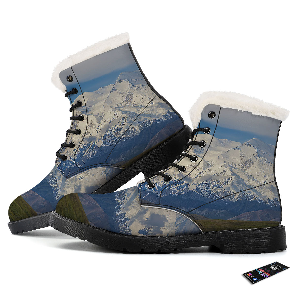 Denali Mountain Print Winter Boots-grizzshop