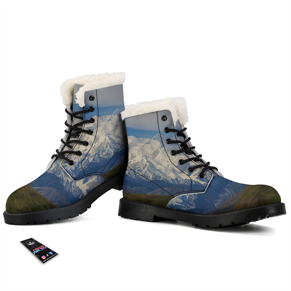 Denali Mountain Print Winter Boots-grizzshop