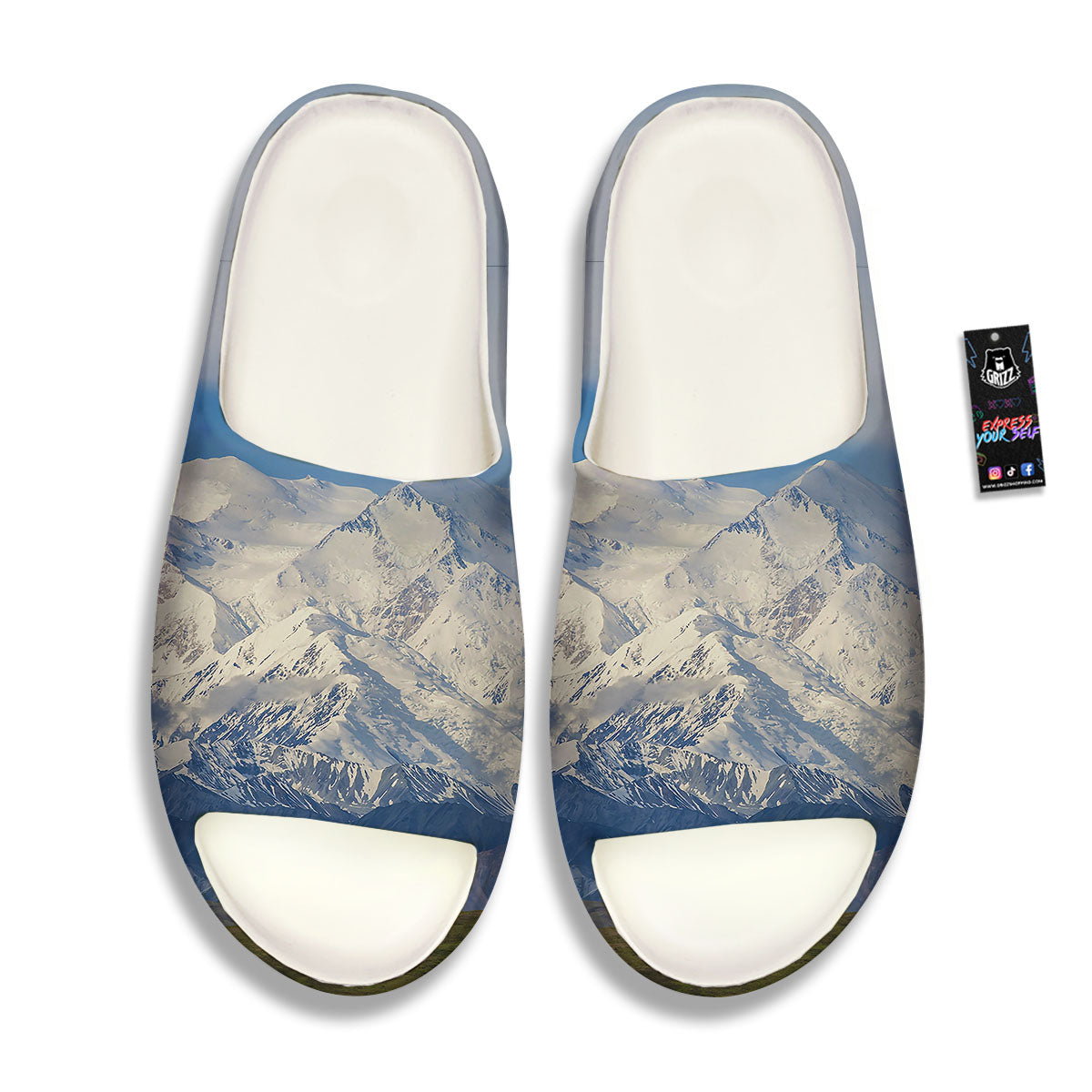 Denali Mountain Print Sandals-grizzshop
