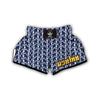 Denim Herringbone Print Pattern Muay Thai Boxing Shorts-grizzshop