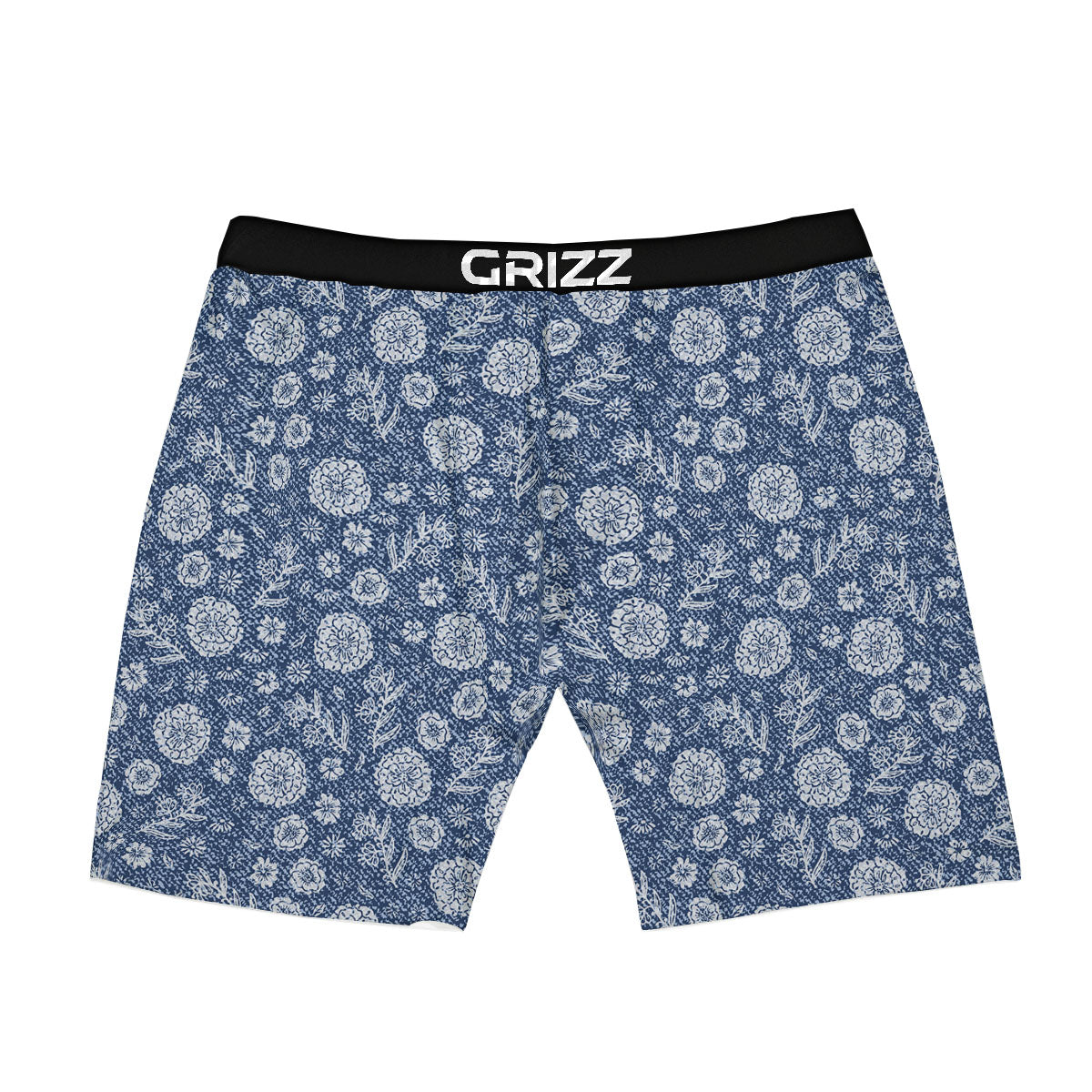 Denim Jeans Flower Print Pattern Boxer Briefs-grizzshop
