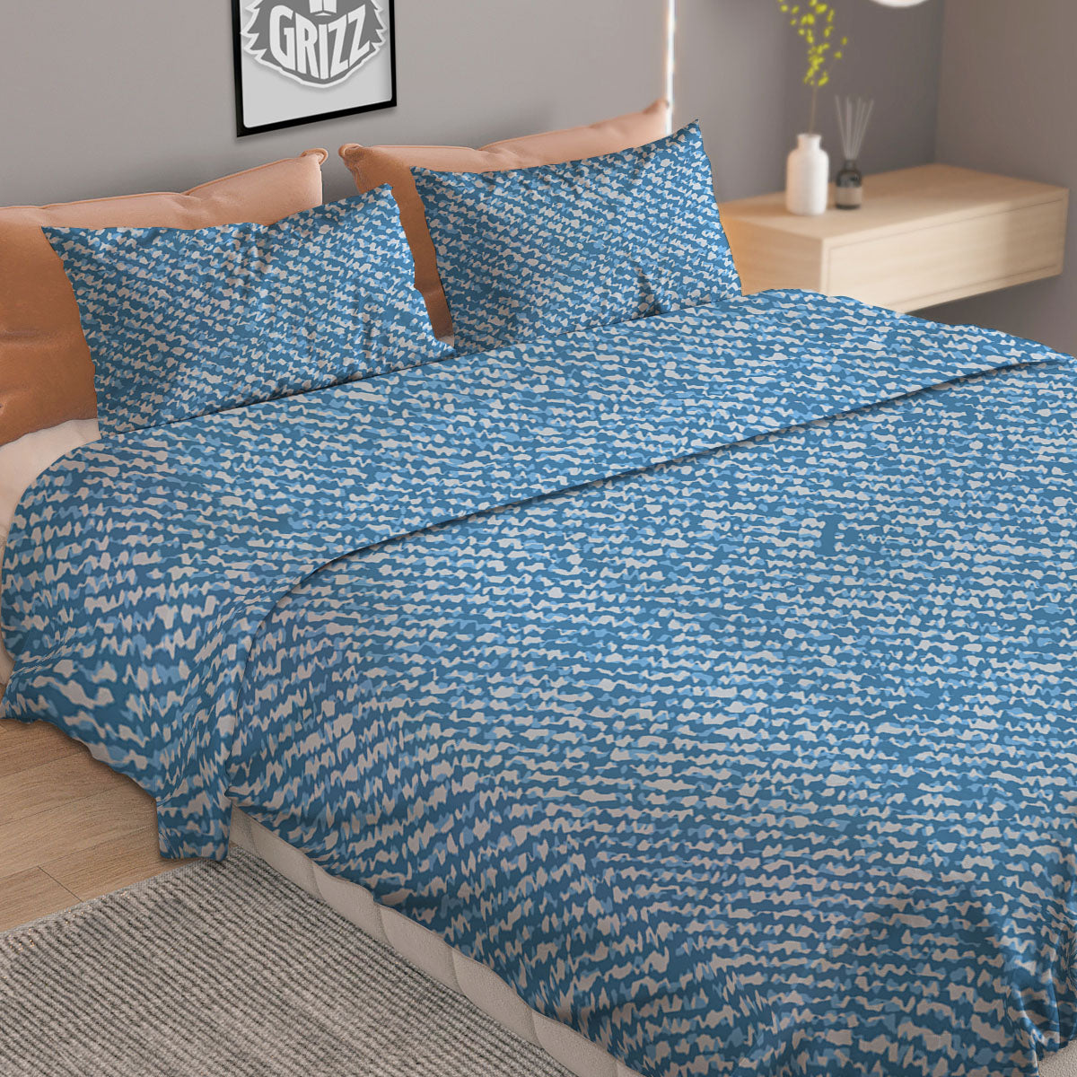 Denim Jeans Light Blue Print Duvet Cover Bedding Set