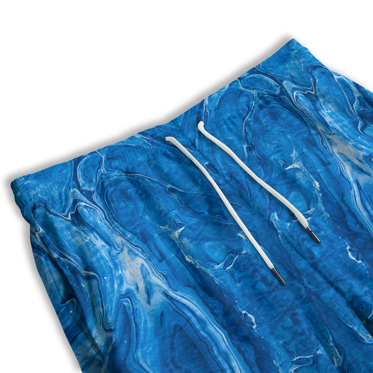 Denim Jeans Marble Print Pattern Men's Athletic Shorts