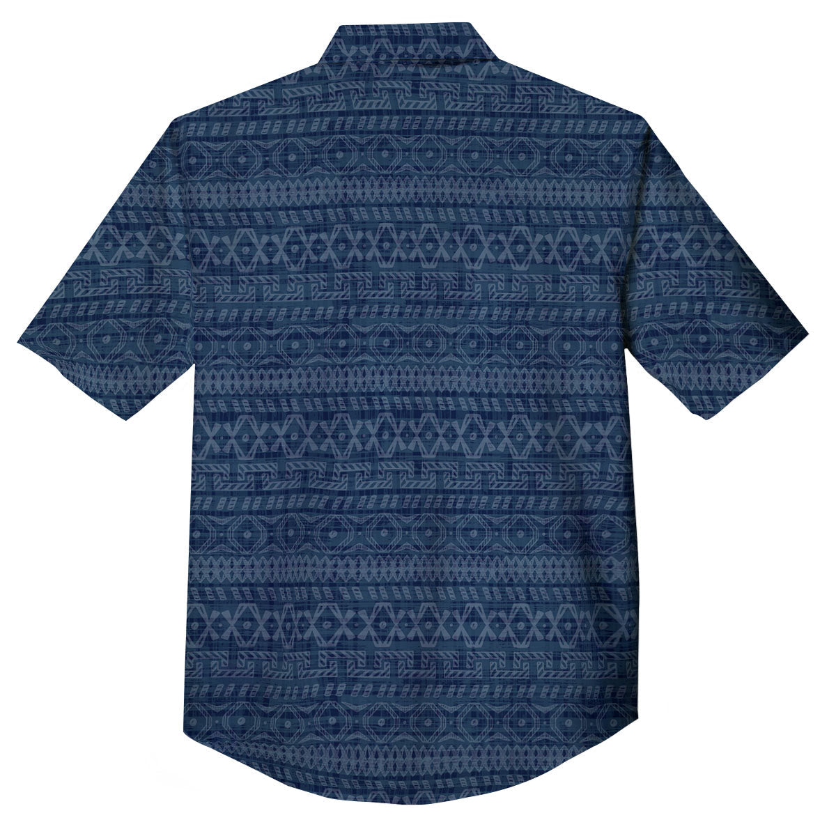 Denim Jeans Native Print Pattern Button Up Shirt-grizzshop