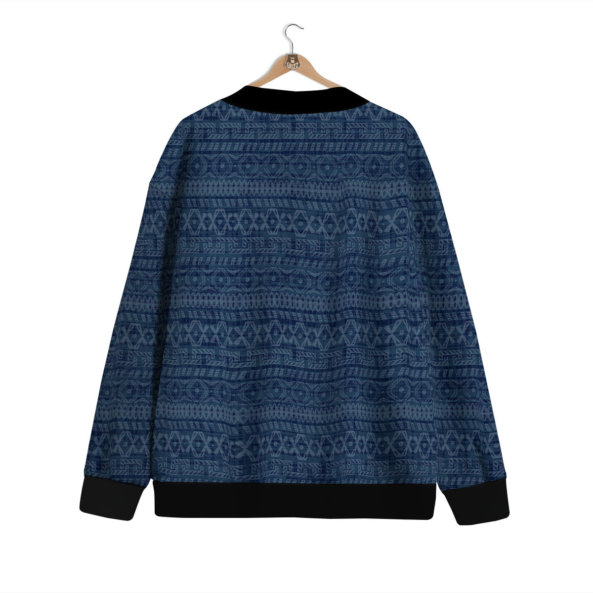 Denim Jeans Native Print Pattern Cardigan-grizzshop