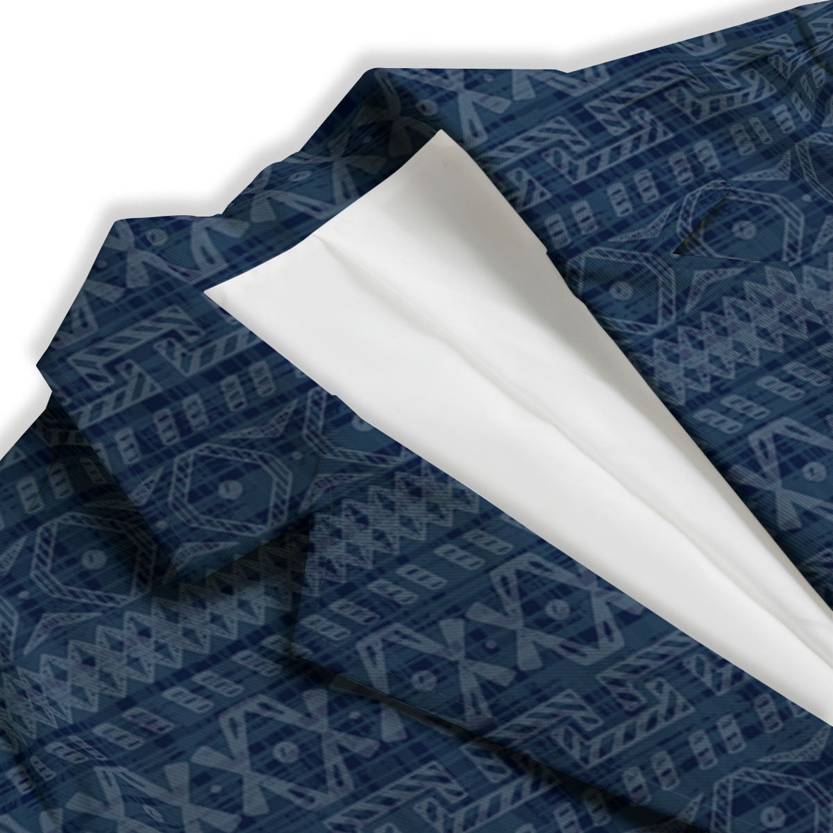 Denim Jeans Native Print Pattern Women's Blazer-grizzshop