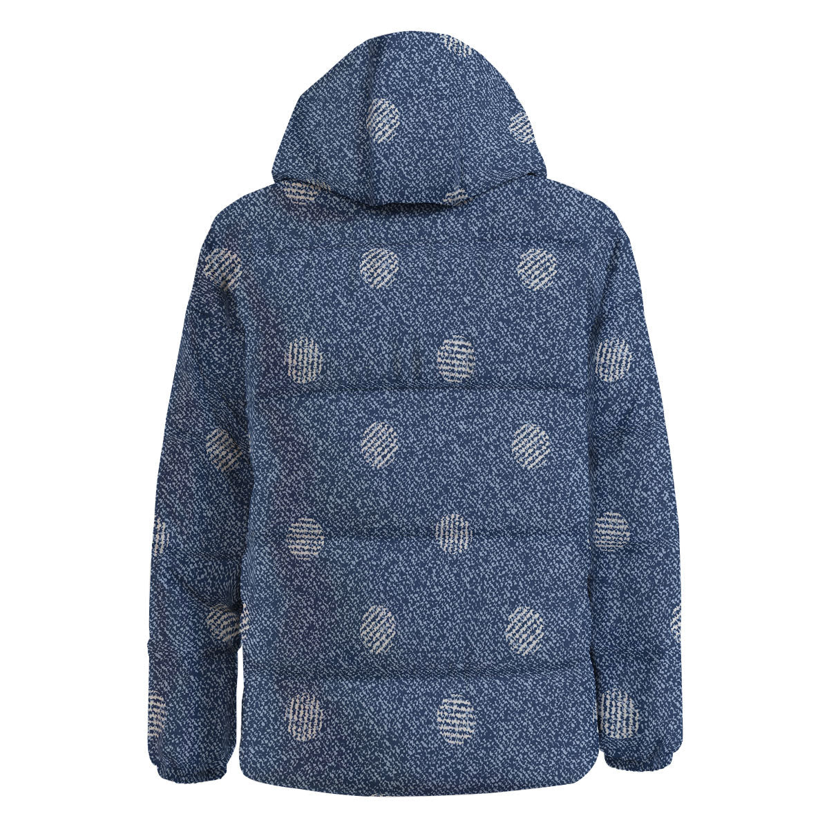 Denim Jeans Polka Dot Print Pattern Down Jacket-grizzshop