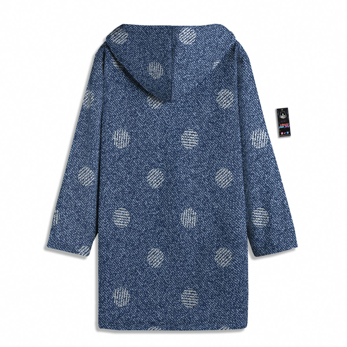 Denim Jeans Polka Dot Print Pattern Men's Windbreaker Jacket-grizzshop