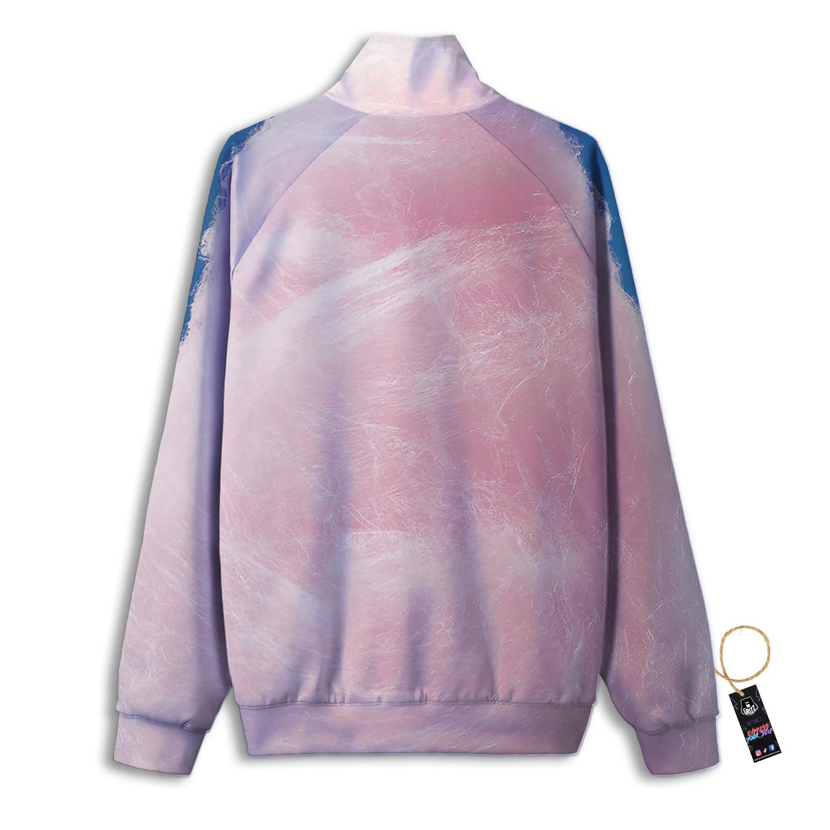 Denim Jeans Polka Dot Print Pattern Track Jacket-grizzshop