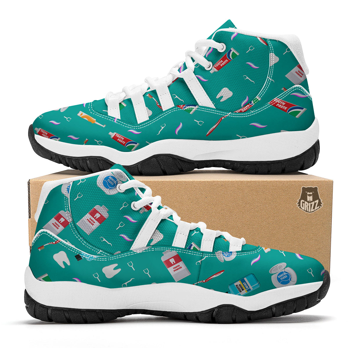 Dental Equipment Dentist Print Pattern White Bball Shoes-grizzshop
