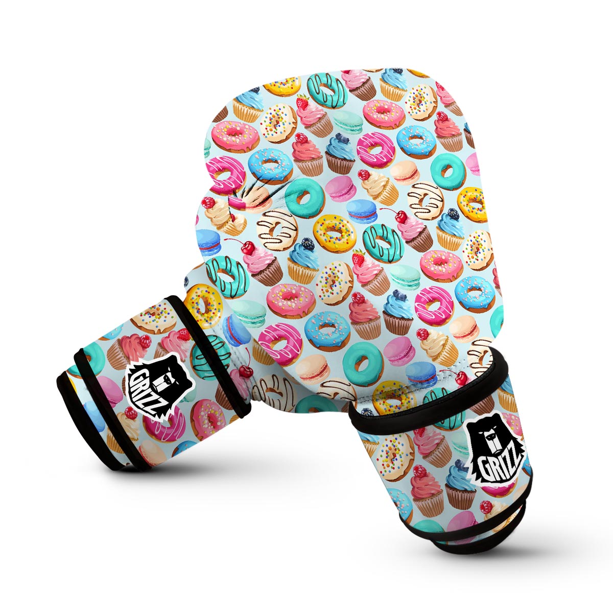 Dessert Cupcake Pattern Print Boxing Gloves-grizzshop