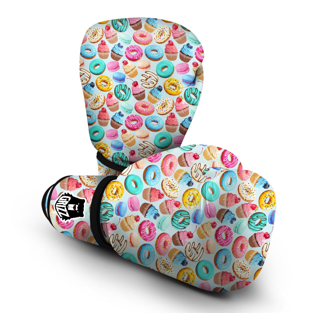 Dessert Cupcake Pattern Print Boxing Gloves-grizzshop