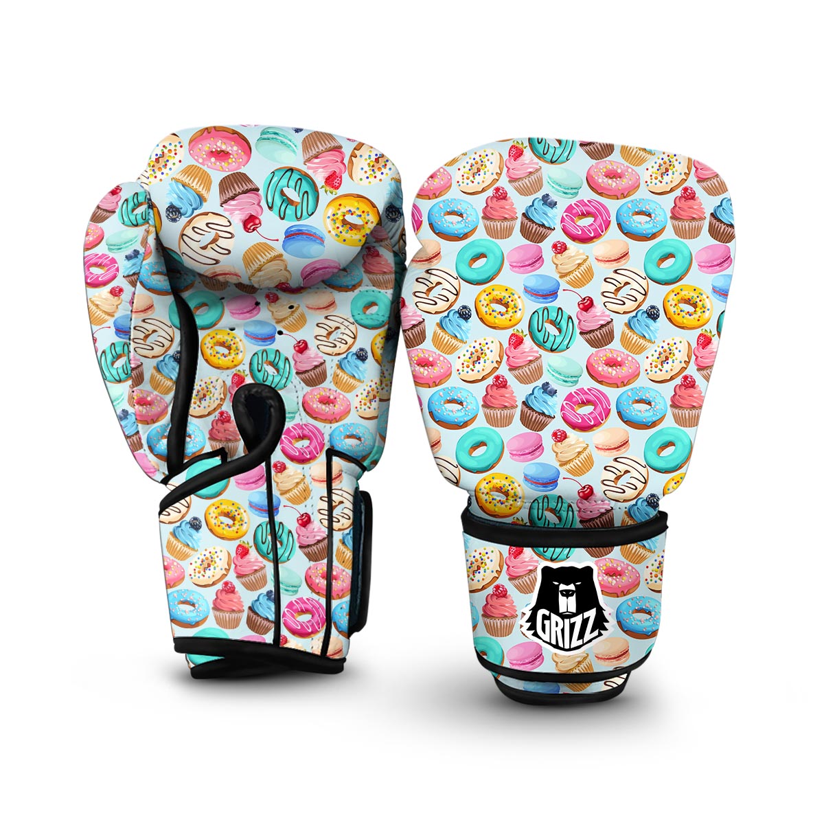 Dessert Cupcake Pattern Print Boxing Gloves-grizzshop