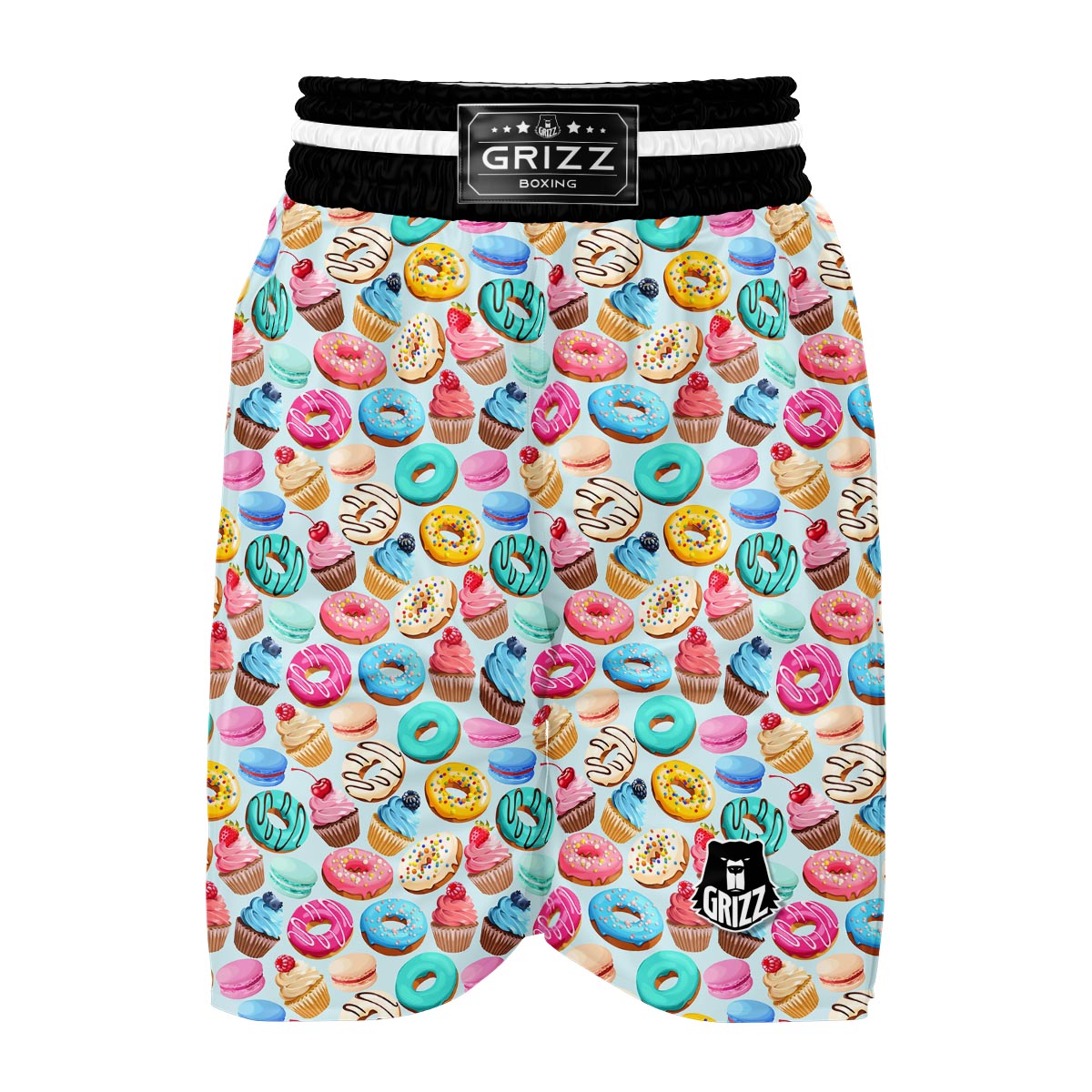 Dessert Cupcake Pattern Print Boxing Shorts-grizzshop