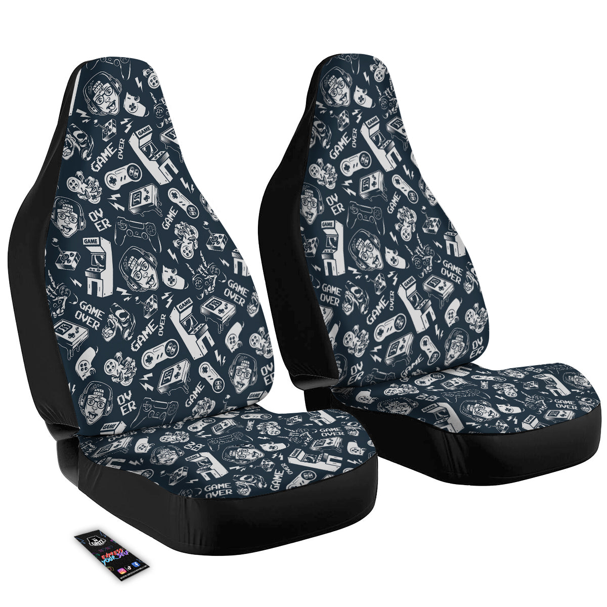 Devices Video Game Print Pattern Car Seat Covers-grizzshop