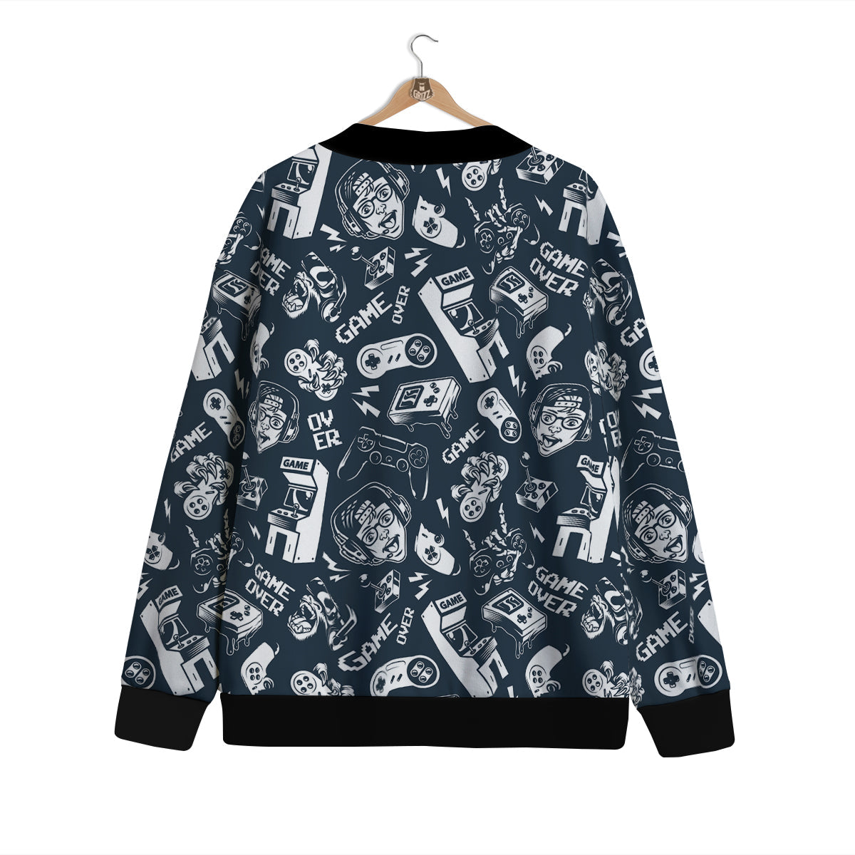 Devices Video Game Print Pattern Cardigan-grizzshop