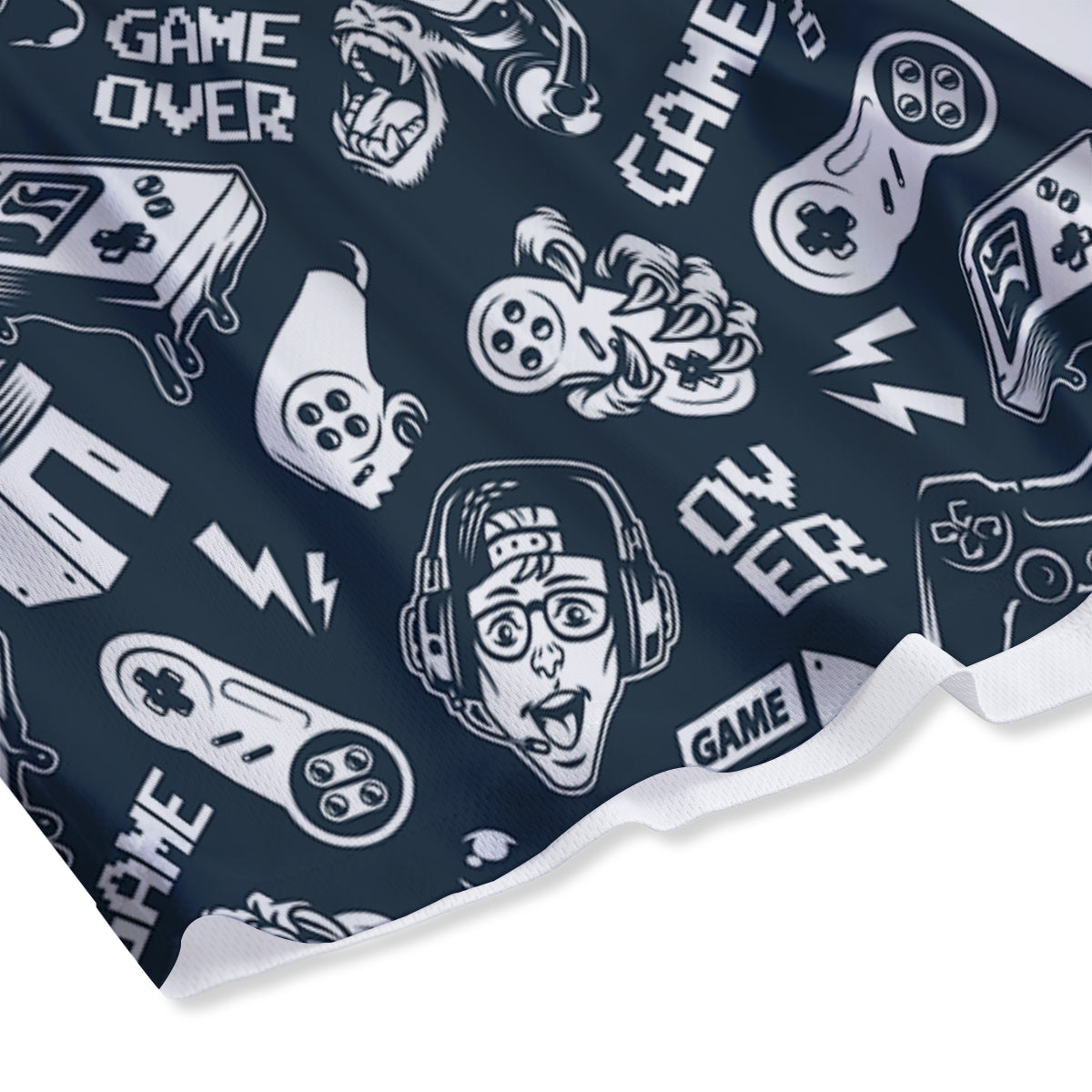 Devices Video Game Print Pattern Mesh Shorts-grizzshop