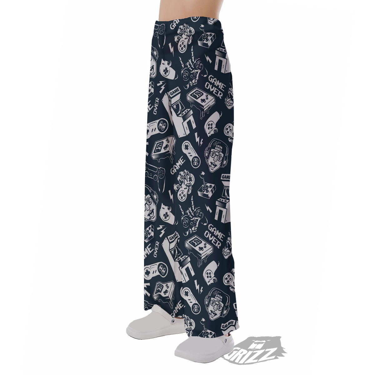 Devices Video Game Print Pattern Pajama Pants-grizzshop
