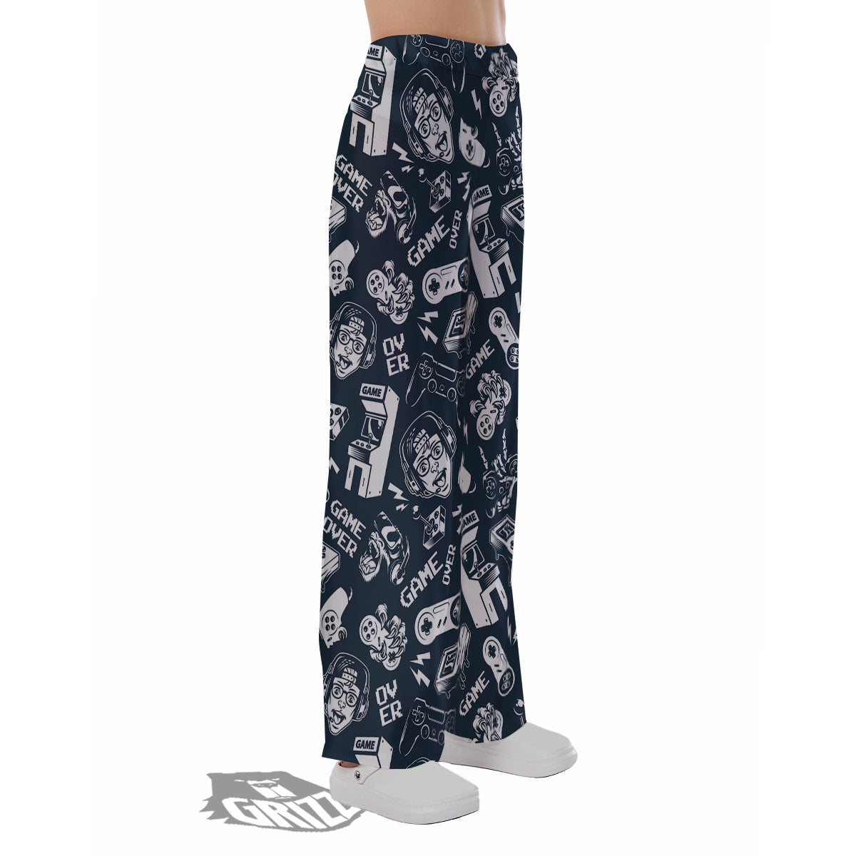 Devices Video Game Print Pattern Pajama Pants-grizzshop