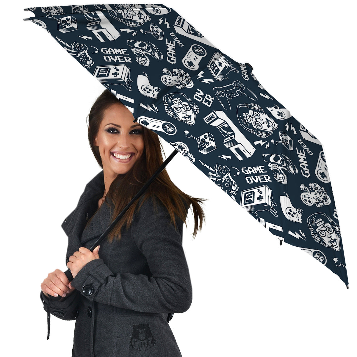 Devices Video Game Print Pattern Umbrella-grizzshop