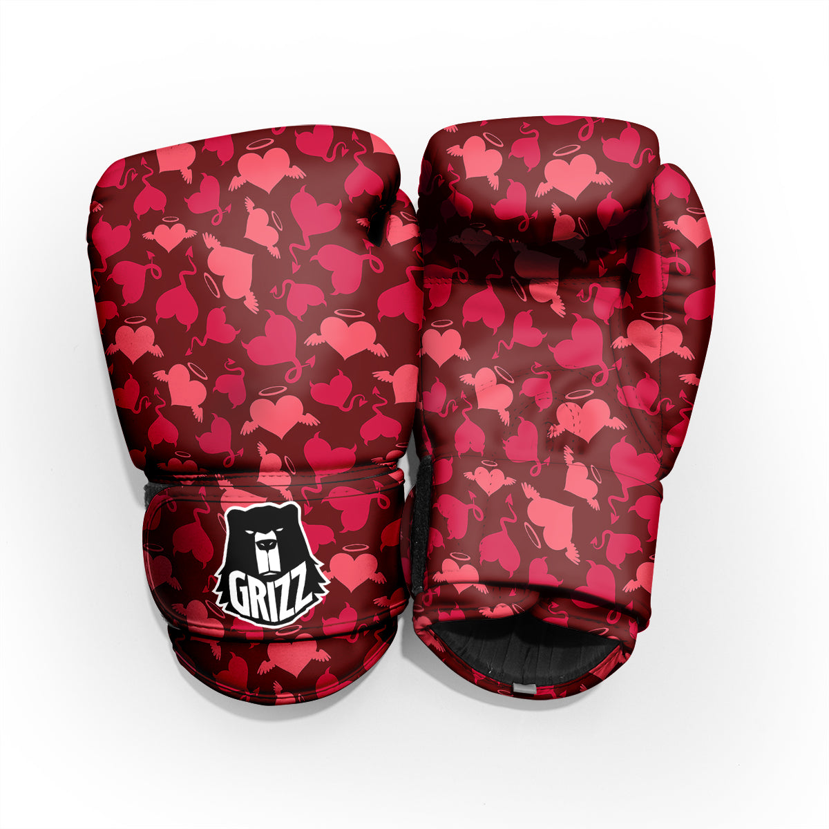 Devil And Angel Hearts Print Pattern Pro Boxing Glove