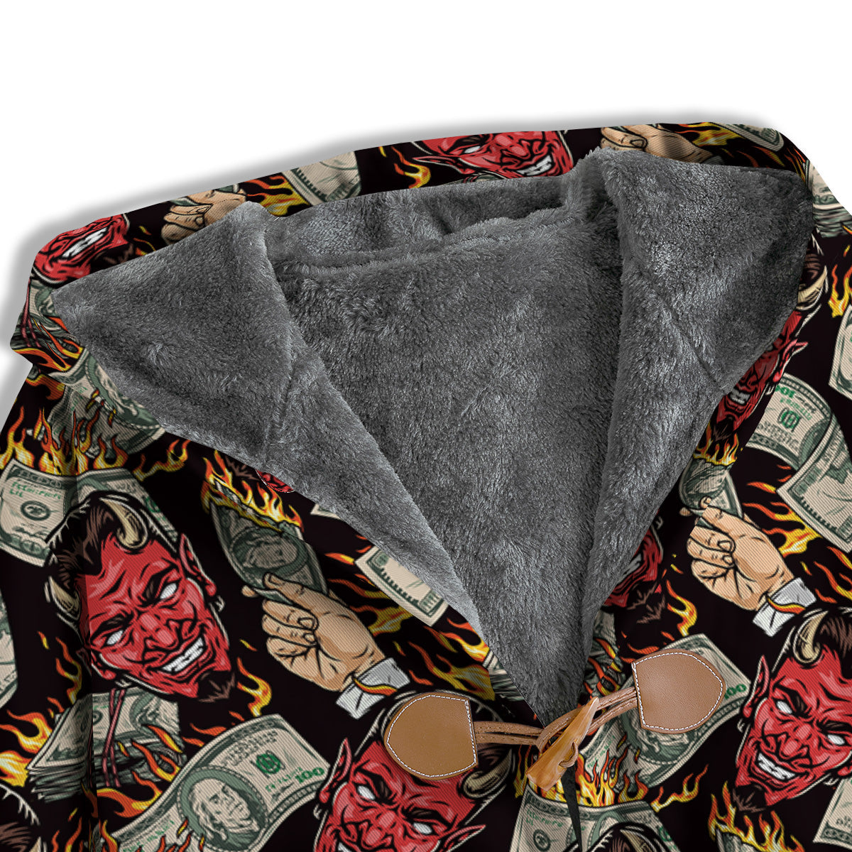 Devil And Dollar Print Pattern Men's Windbreaker Jacket-grizzshop