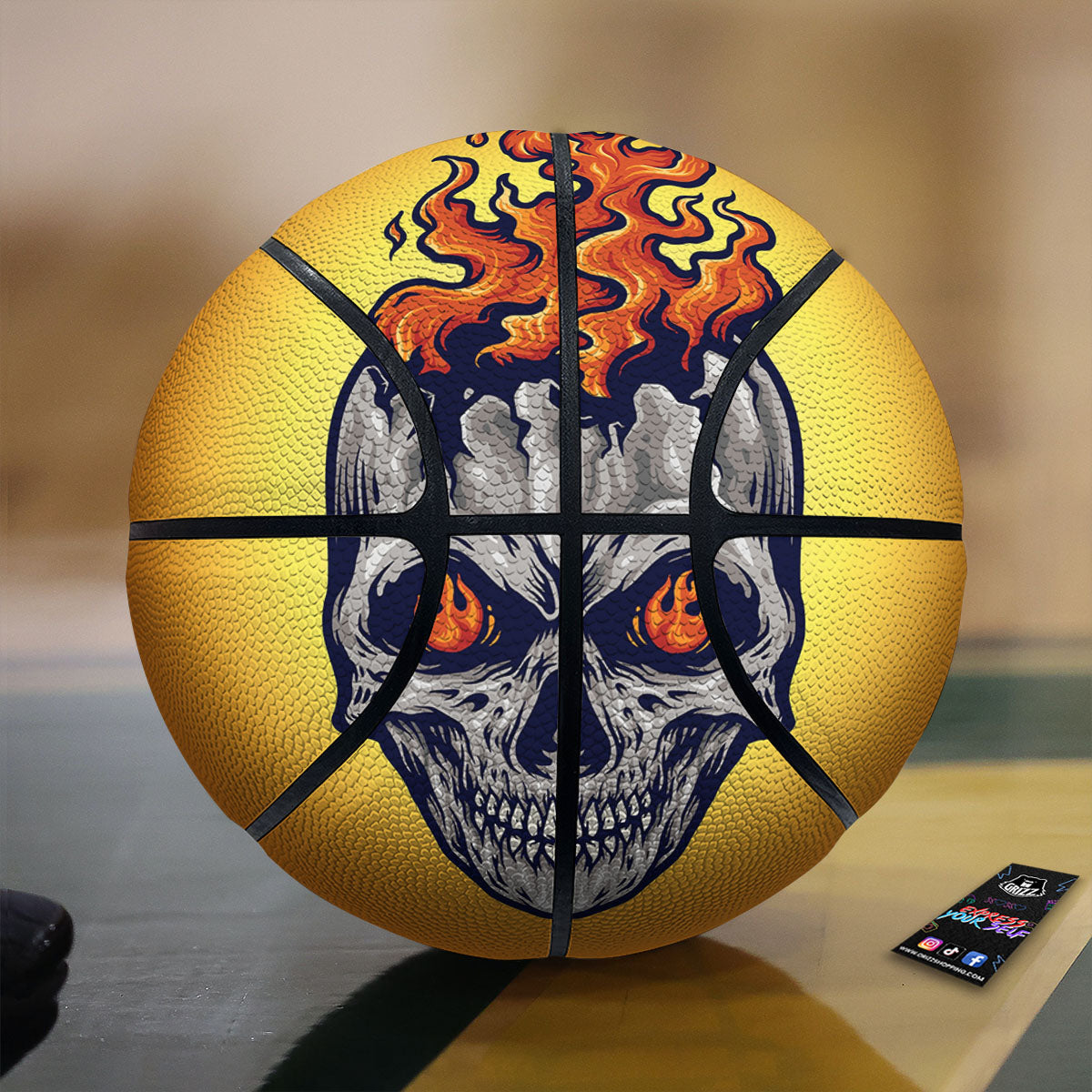 Devil Fire Punk Print Basketball-grizzshop