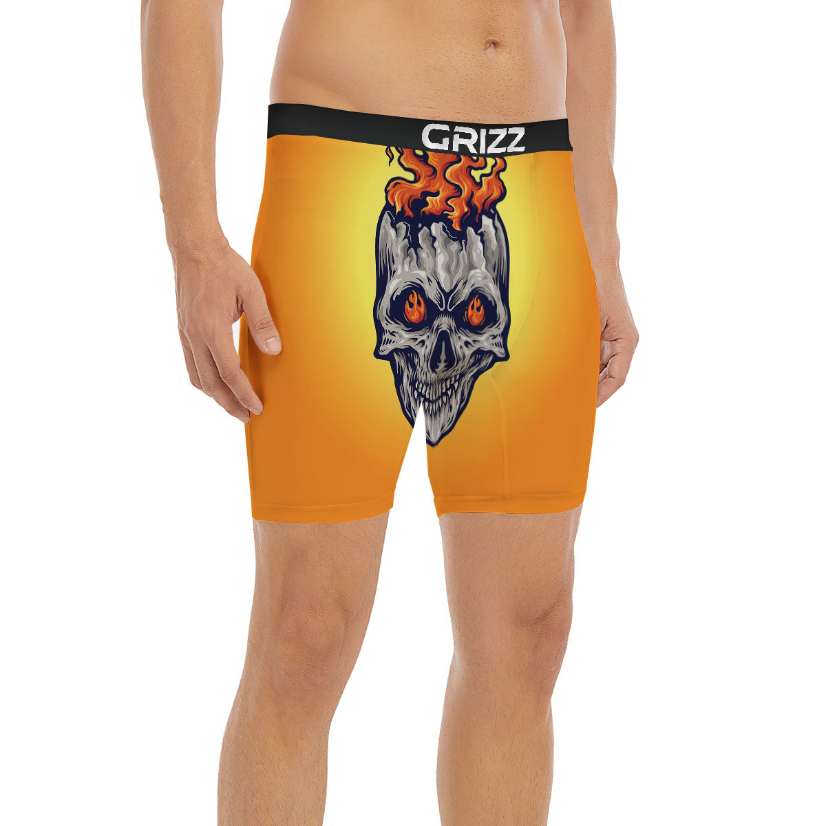 Devil Fire Punk Print Boxer Briefs-grizzshop