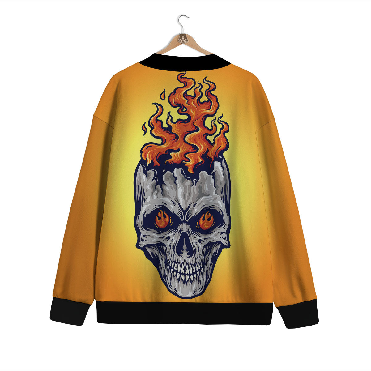 Devil Fire Punk Print Cardigan-grizzshop