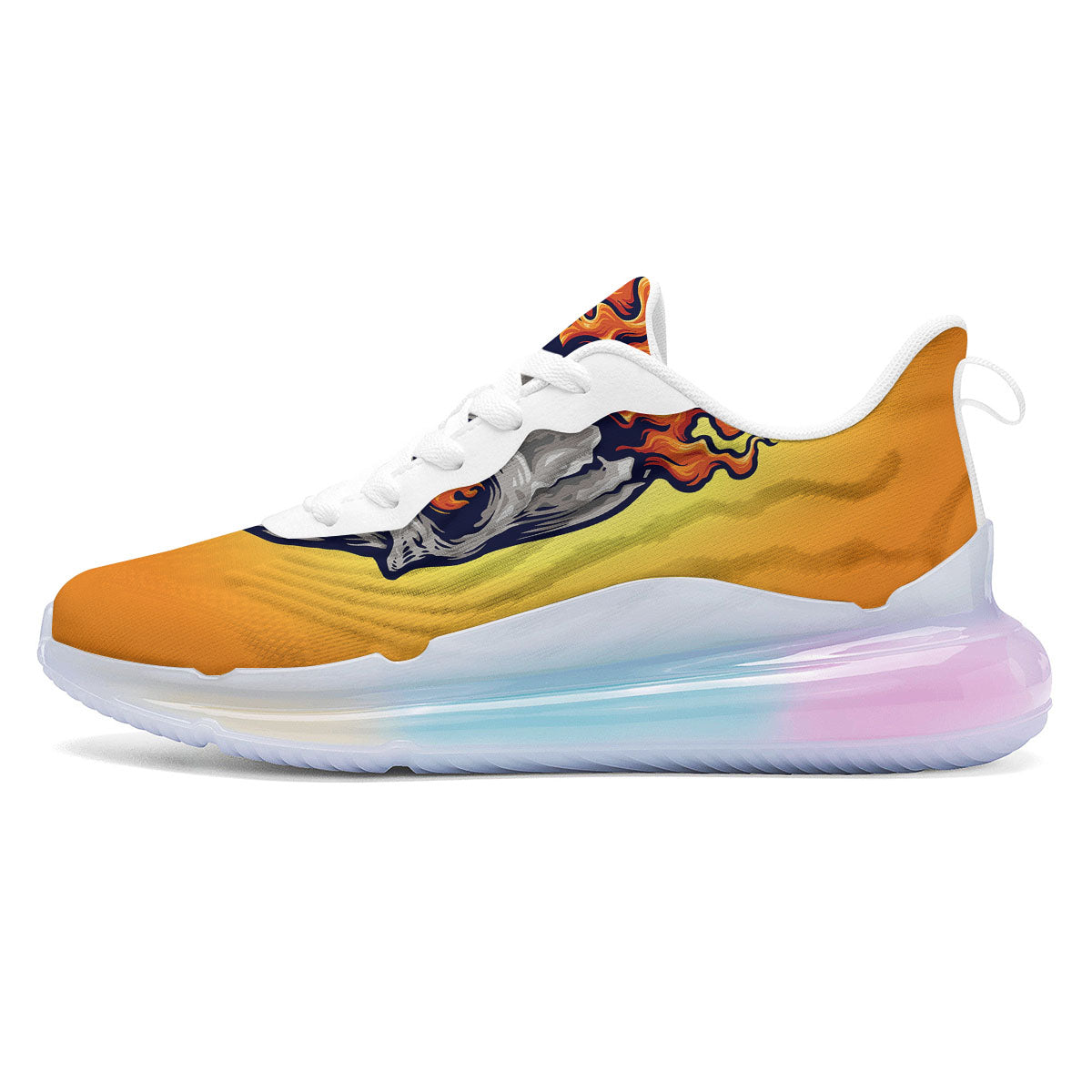 Devil Fire Punk Print Running Sneakers-grizzshop