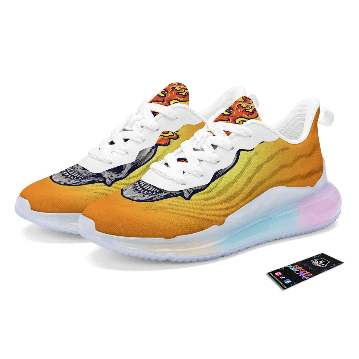 Devil Fire Punk Print Running Sneakers-grizzshop
