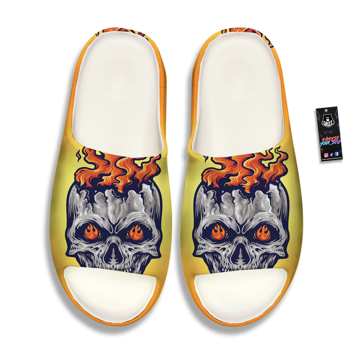 Devil Fire Punk Print Sandals-grizzshop