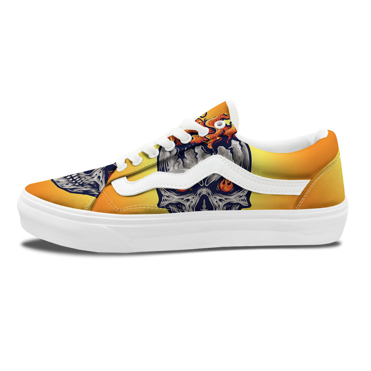 Devil Fire Punk Print Skate Shoes-grizzshop
