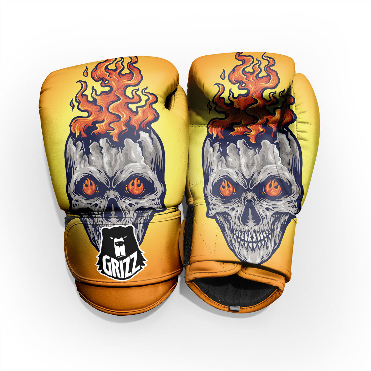 Devil Fire Punk Print Sparring Gloves-grizzshop