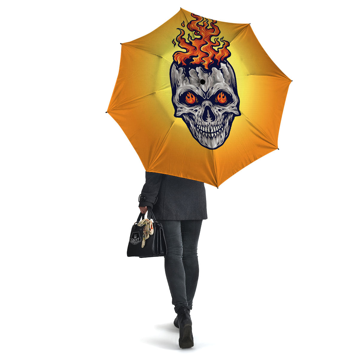 Devil Fire Punk Print Umbrella-grizzshop
