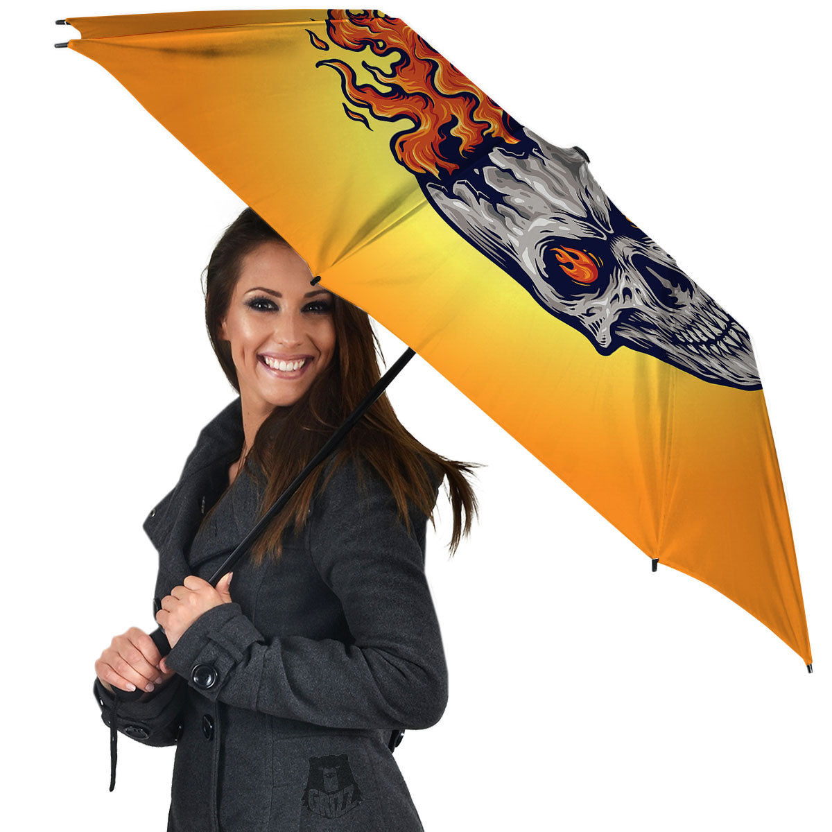 Devil Fire Punk Print Umbrella-grizzshop