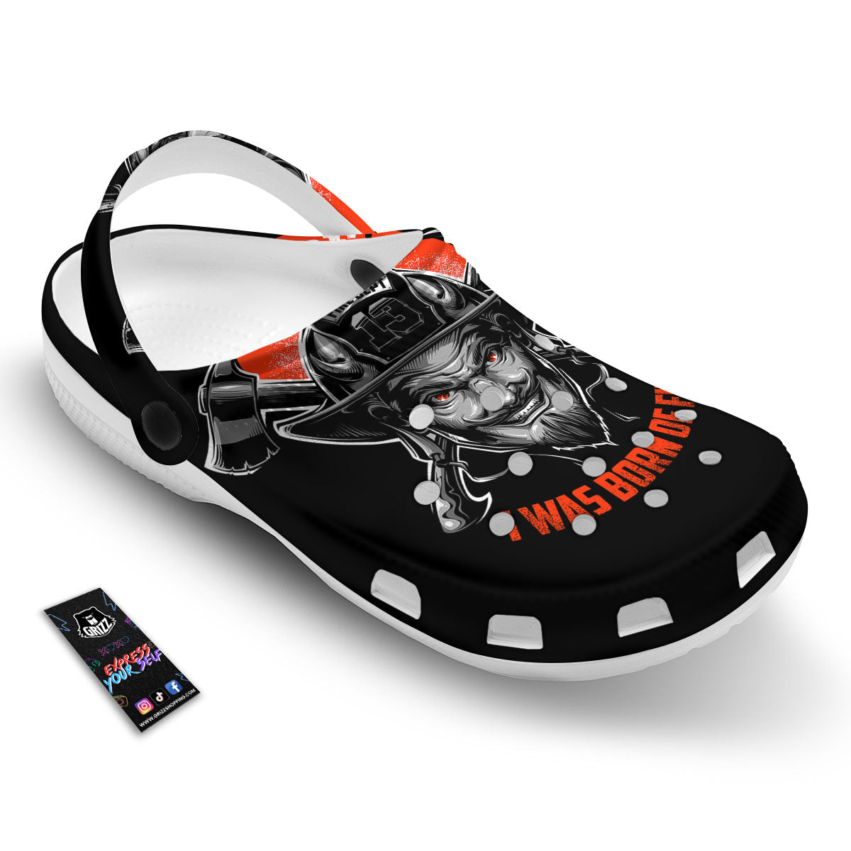 Devil Firefighter Print Clog-grizzshop