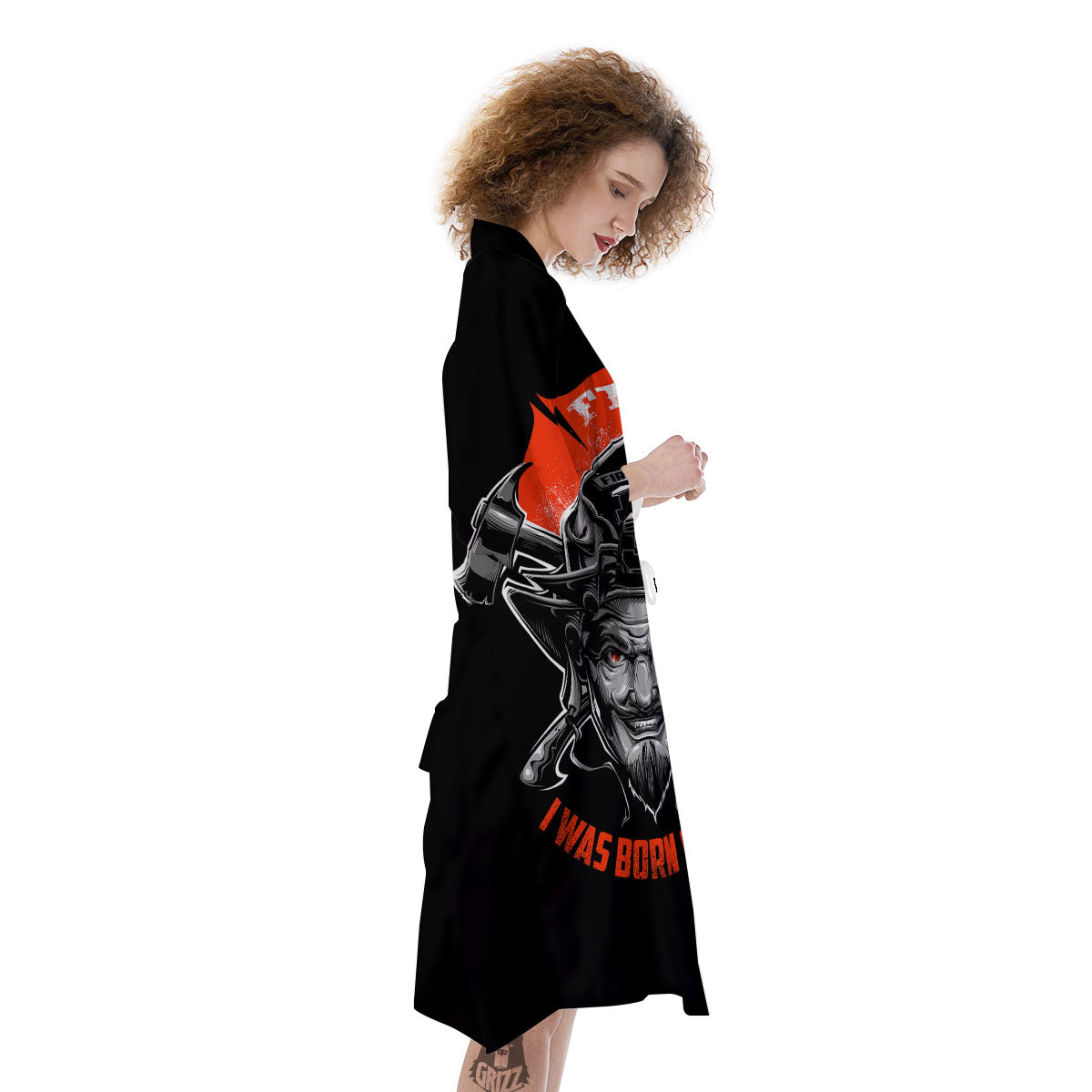 Devil Firefighter Print Kimono-grizzshop