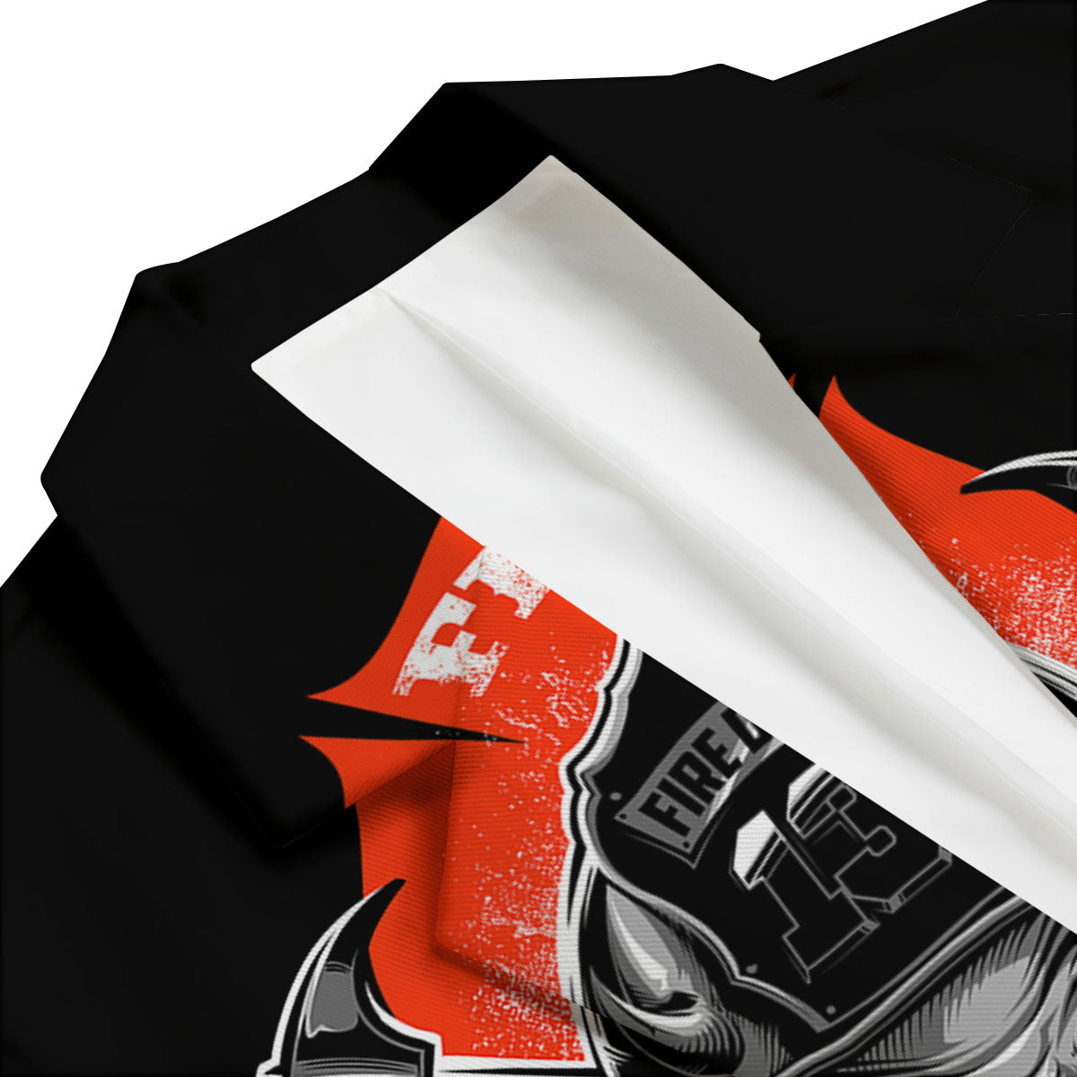 Devil Firefighter Print Men's Blazer-grizzshop