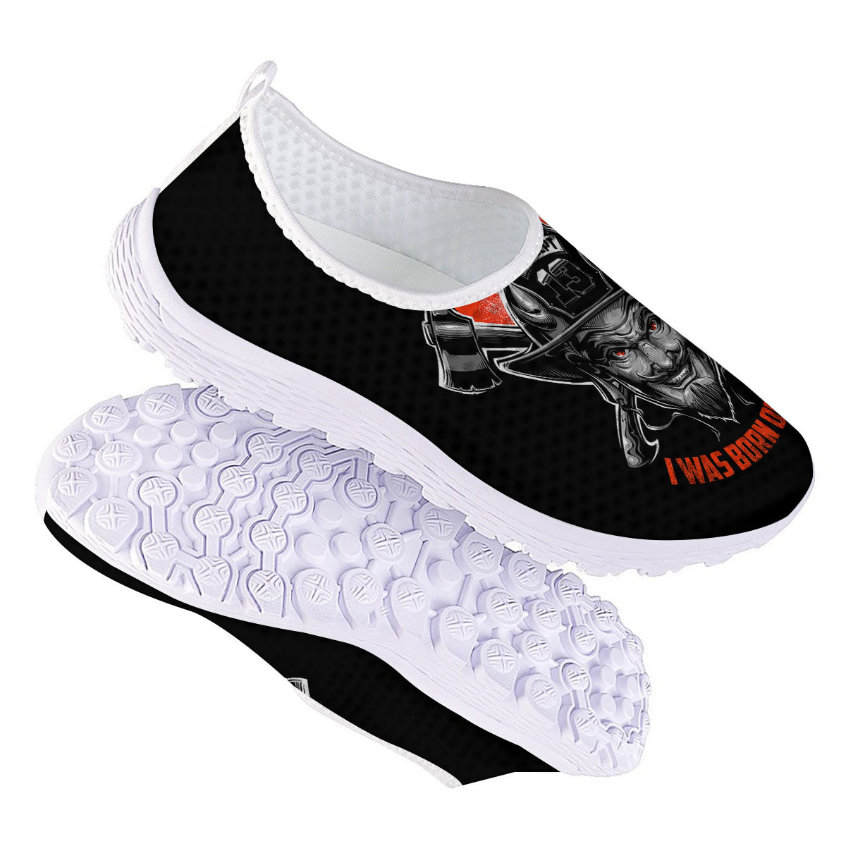 Devil Firefighter Print Nurse Shoes-grizzshop