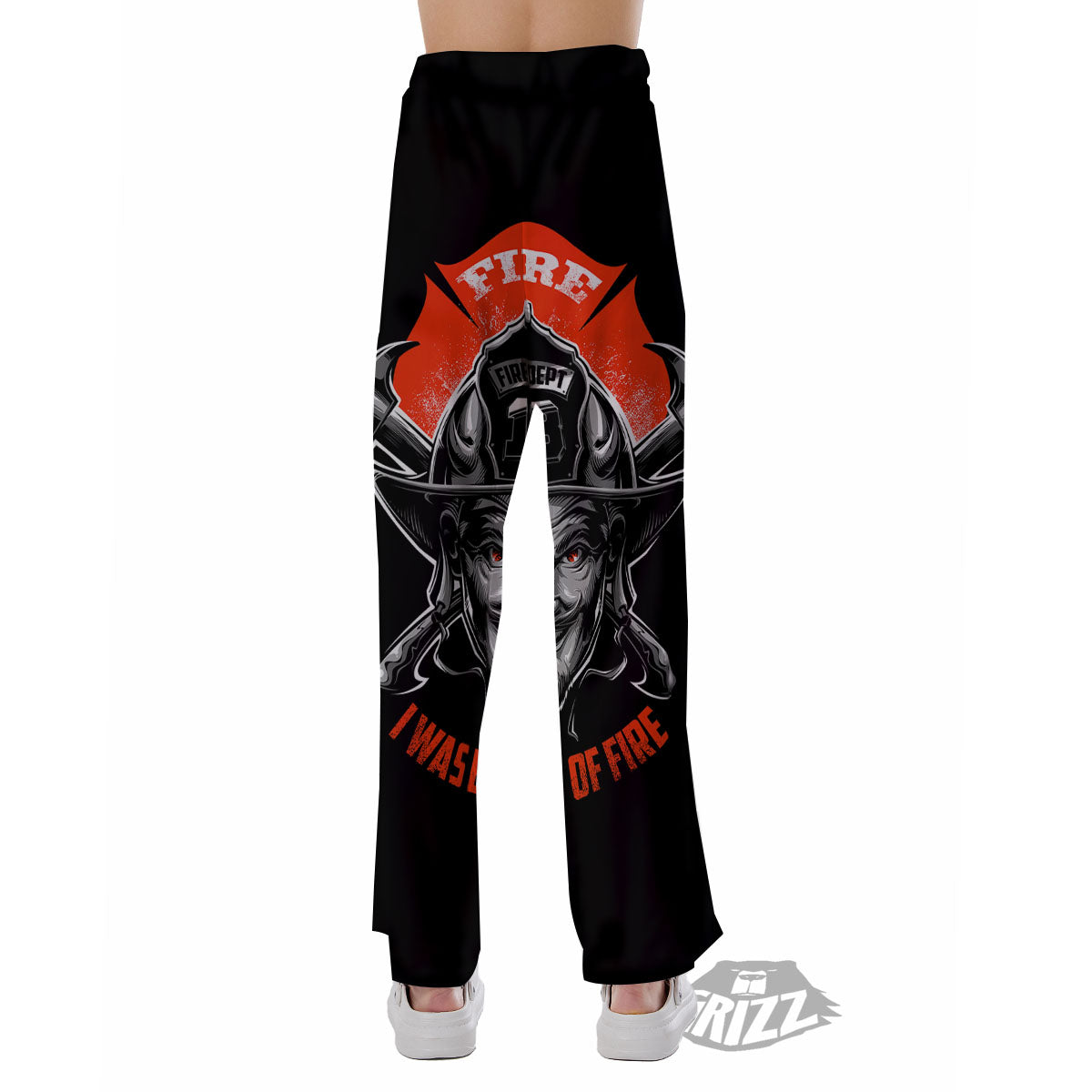 Devil Firefighter Print Pajama Pants-grizzshop
