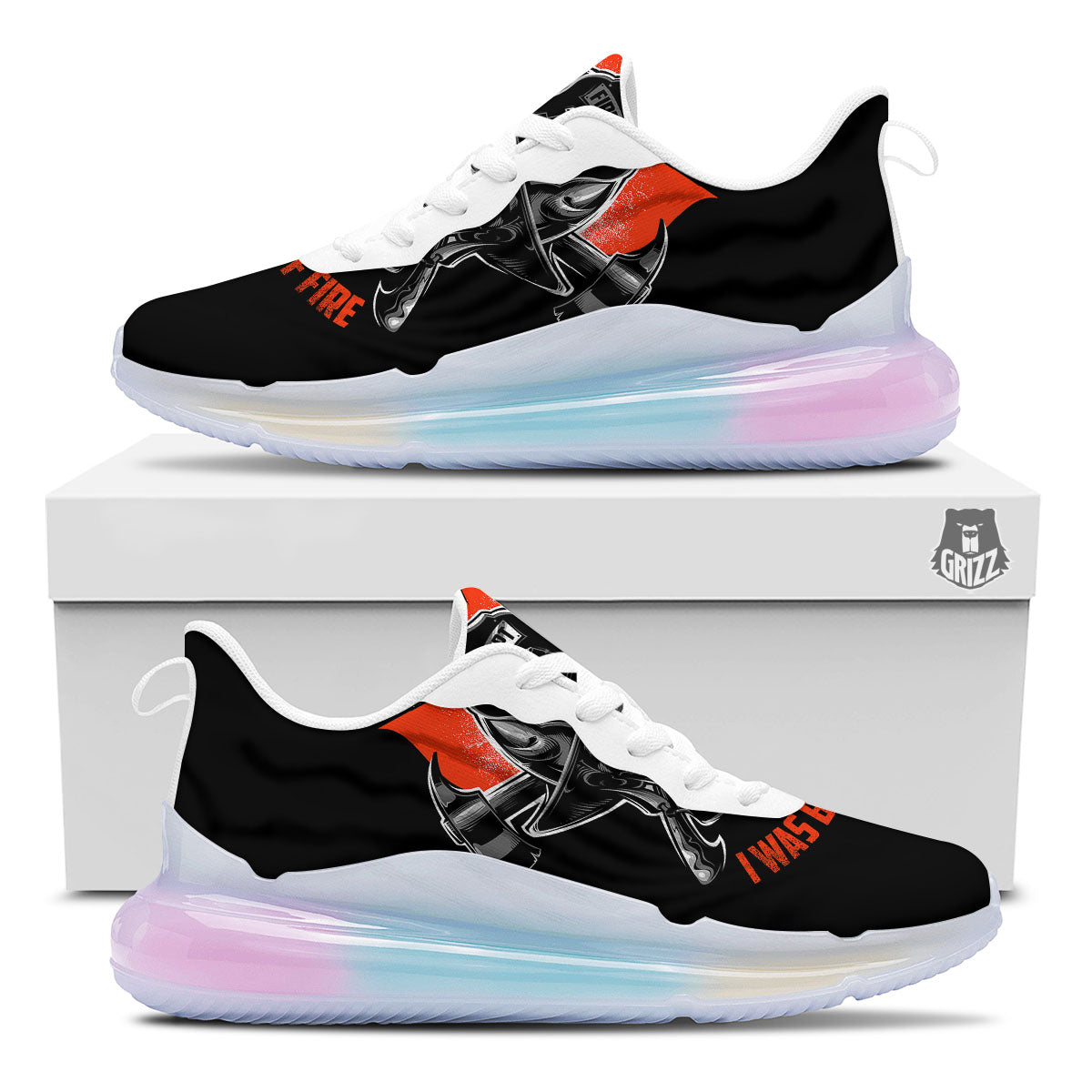 Devil Firefighter Print Running Sneakers-grizzshop