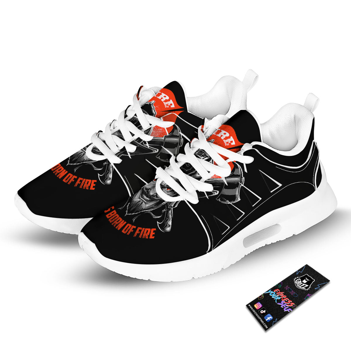 Devil Firefighter Print Tennis Shoes-grizzshop